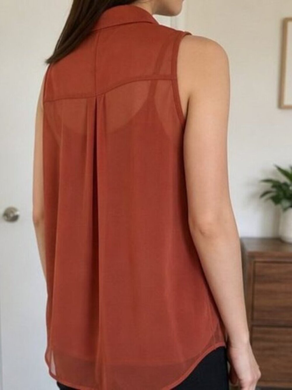 Rust Ruffle Blouse - Picture 3 of 6